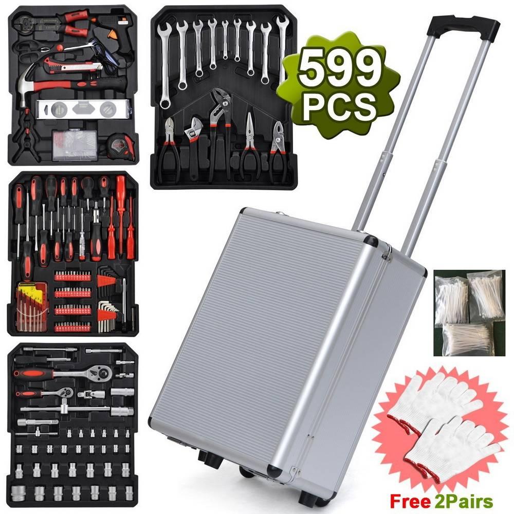 "Happyline" 799pcs Aluminum Trolley Case Tool Set Silver