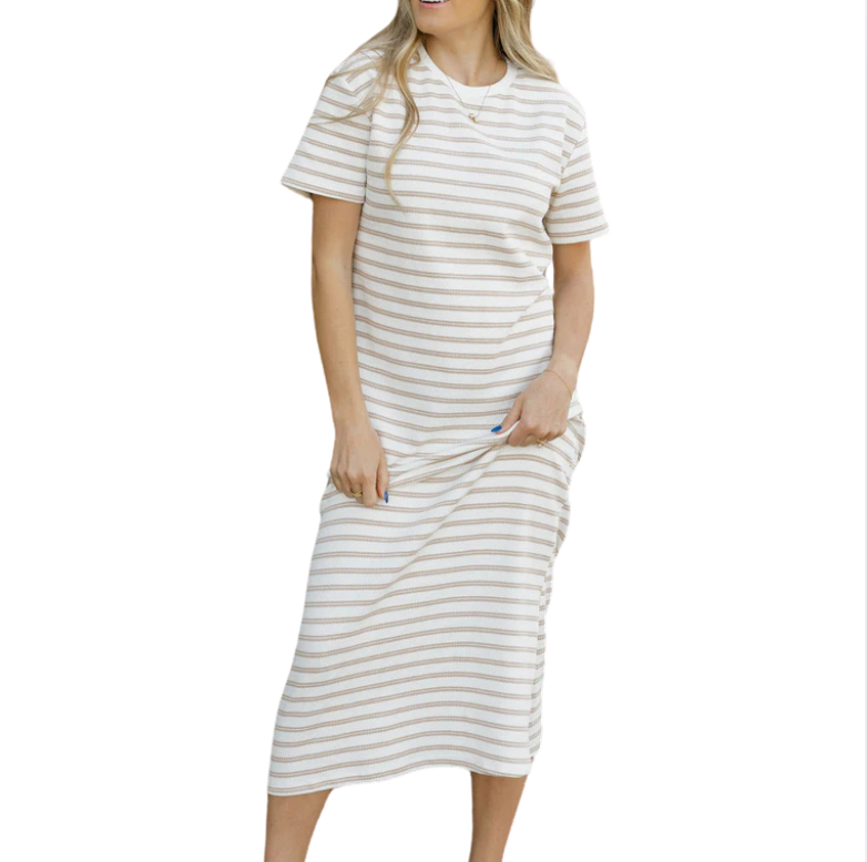 STRIPED MAXI DRESS